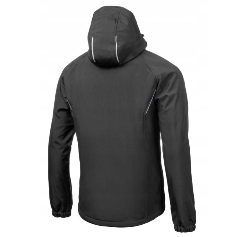 czarna kurtka z elementami odblaskowymi